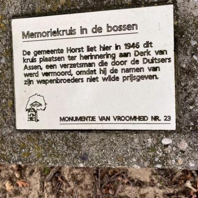 Memoriekruis Derk van Assen