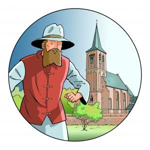 Logo Themaroute Schravenpad naar Broekhuizenvorst