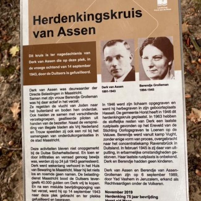 Memoriekruis Derk van Assen